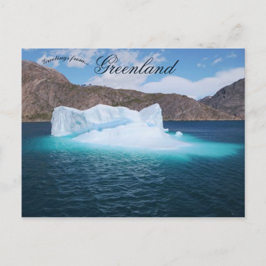 Beautiful Iceberg Aappilattoq Greenlanad Postkarte (Vorderseite)