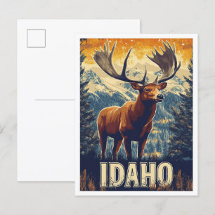 Beautiful Idaho USA Vintag Illustration Travel Postkarte