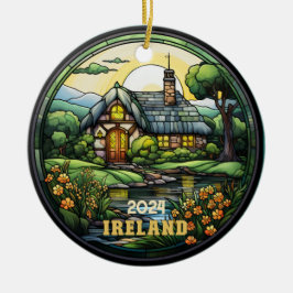 Beautiful Imitats Glass Ireland Souvenir Keramik Ornament