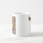 Beautiful Impasto Butterflies and Flowers Poem Kaffeetasse (Mittel)