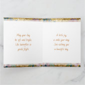 Beautiful Impasto Butterfly and Flowers Blank Karte (Innenseite)