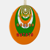 Beautiful India National Flag Colors Hakuna Matata Keramikornament (Rechts)