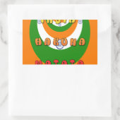 Beautiful India National Flag Colors Hakuna Matata Rechteckiger Aufkleber (Tasche)