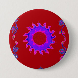 Beautiful Indian Motif Mehndi Art Design Button