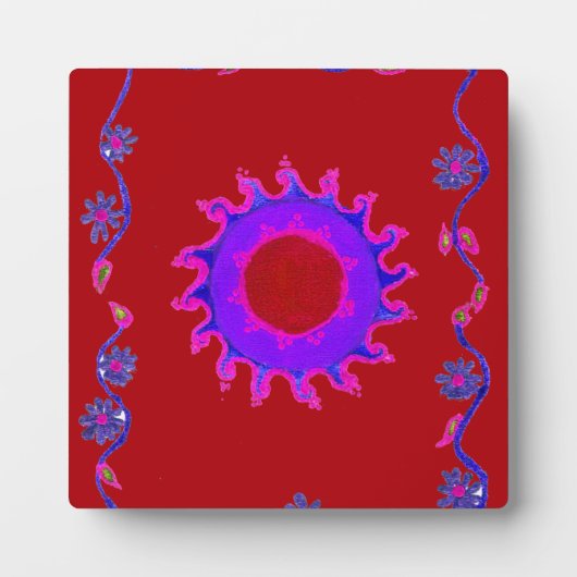 Beautiful Indian Motif Mehndi Art Design Fotoplatte (Vorderseite)