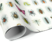 Beautiful insect collection watercolor style bugs geschenkpapier (Rolleneckpunkt)