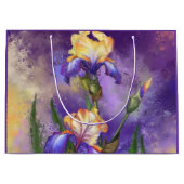 Beautiful Iris Blume Geschenktasche Lila Große Geschenktüte (Vorderseite)