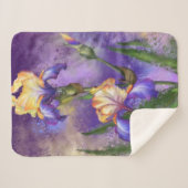 Beautiful Iris Blume - Malerei Sherpadecke (Vorderseite (Horizontal))