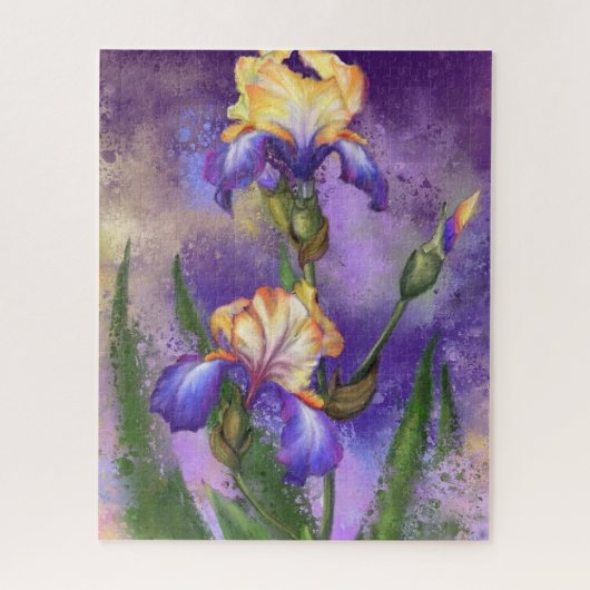 Beautiful Iris Blume - Migned Art Zeichnend Puzzle (Vertikal)