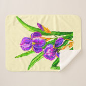 Beautiful Iris Blume Sherpa Blanket Irises Sherpadecke (Vorderseite (Horizontal))