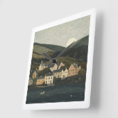 Beautiful Irish Countryside Clock Quadratische Wanduhr (Winkel)