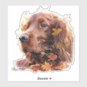 Beautiful Irish Red Setter Aufkleber (Blatt)