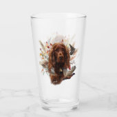 Beautiful Irish Red Setter Glas (Rückseite)