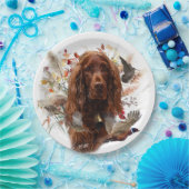 Beautiful Irish Red Setter Pappteller (Party)