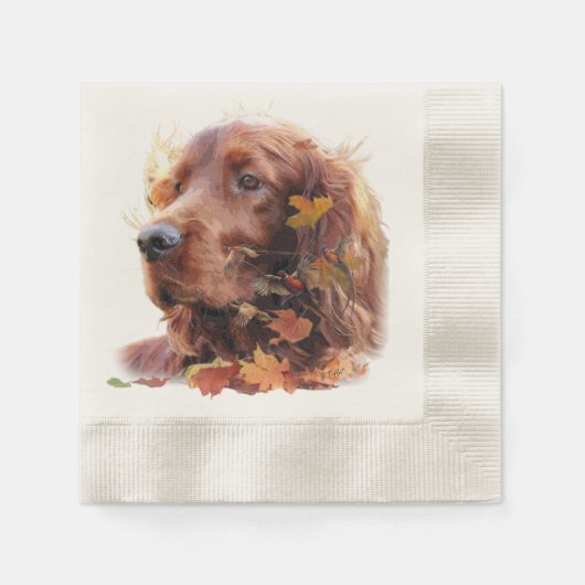 Beautiful Irish Red Setter Serviette (Vorderseite)