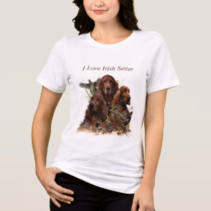 Beautiful Irish Red Setter Tri-Blend Shirt