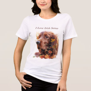 Beautiful Irish Red Setter Tri-Blend Shirt