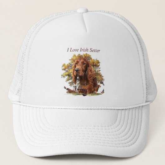 Beautiful Irish Red Setter Truckerkappe (Vorderseite)