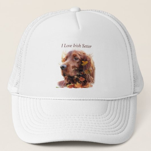 Beautiful Irish Red Setter Truckerkappe (Vorderseite)