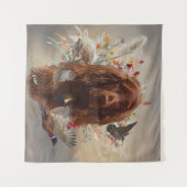 Beautiful Irish Red Setter Wandteppich (Vorderseite (Horizontal))