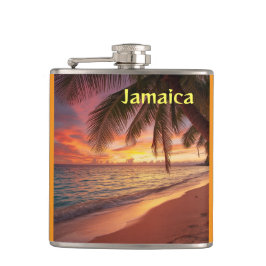 Beautiful jamaica sunset  flachmann