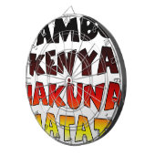 Beautiful Jambo Kenya Hakuna Matata Schöne Aussich Dartscheibe (Vorderseite rechts)