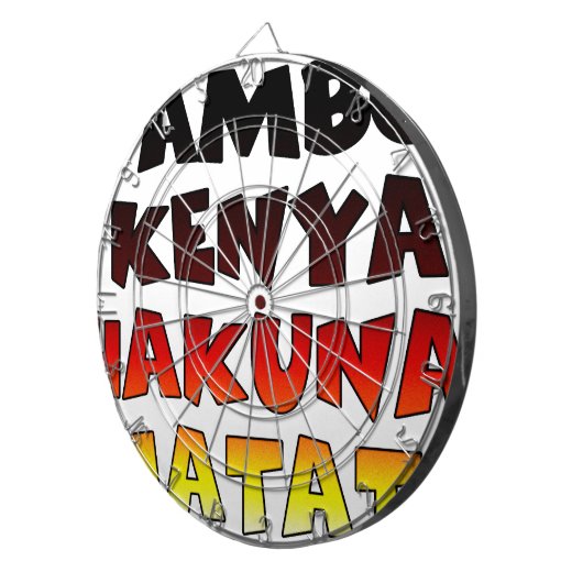 Beautiful Jambo Kenya Hakuna Matata Schöne Aussich Dartscheibe (Vorderseite rechts)
