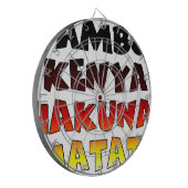 Beautiful Jambo Kenya Hakuna Matata Schöne Aussich Dartscheibe (Vorderseite Links)