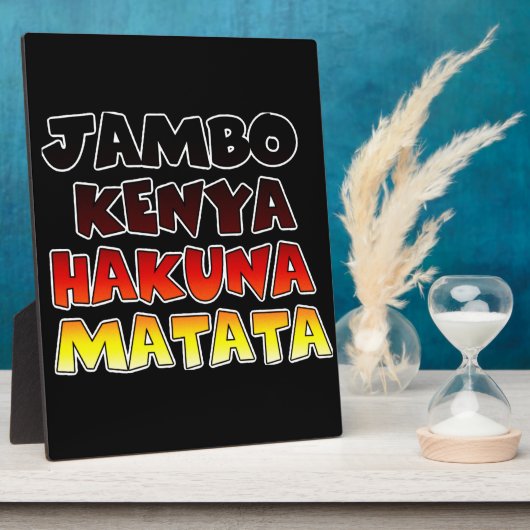 Beautiful Jambo Kenya Hakuna Matata Schöne Aussich Fotoplatte (Seite)