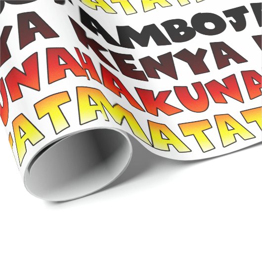 Beautiful Jambo Kenya Hakuna Matata Schöne Aussich Geschenkpapier (Rolleneckpunkt)