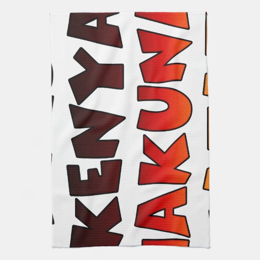 Beautiful Jambo Kenya Hakuna Matata Schöne Aussich Geschirrtuch (Vertikal)