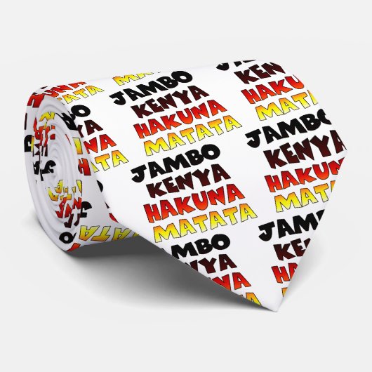 Beautiful Jambo Kenya Hakuna Matata Schöne Aussich Krawatte (Gerollt)