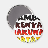 Beautiful Jambo Kenya Hakuna Matata Schöne Aussich Magnet (Vorderseite/Rückseite)