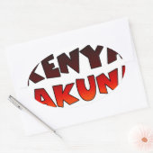 Beautiful Jambo Kenya Hakuna Matata Schöne Aussich Ovaler Aufkleber (Umschlag)