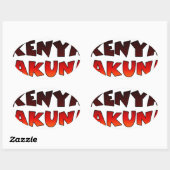 Beautiful Jambo Kenya Hakuna Matata Schöne Aussich Ovaler Aufkleber (Blatt)