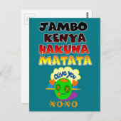 Beautiful Jambo Kenya Hakuna Matata Schöne Aussich Postkarte (Vorne/Hinten)