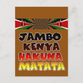 Beautiful Jambo Kenya Hakuna Matata Schöne Aussich Postkarte (Vorderseite)