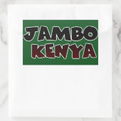 Beautiful Jambo Kenya Hakuna Matata Schöne Aussich Rechteckiger Aufkleber (Tasche)