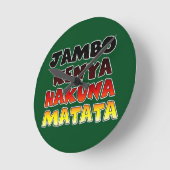 Beautiful Jambo Kenya Hakuna Matata Schöne Aussich Runde Wanduhr (Winkel)