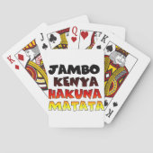Beautiful Jambo Kenya Hakuna Matata Schöne Aussich Spielkarten (Rückseite)