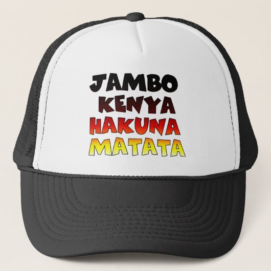 Beautiful Jambo Kenya Hakuna Matata Schöne Aussich Truckerkappe (Vorderseite)