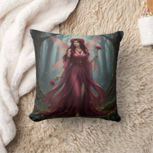 Beautiful January Garnet Fairy Kissen