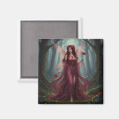 Beautiful January Garnet Fairy Magnet (Vorderseite/Rückseite)