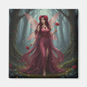 Beautiful January Garnet Fairy Magnet (Vorne)