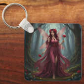 Beautiful January Garnet Fairy Schlüsselanhänger (Vorderseite)