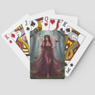 Beautiful January Garnet Fairy Spielkarten