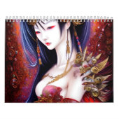 Beautiful Japanese Girl Gothic Fantasy Triptych Kalender (Titelbild)