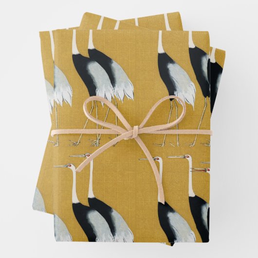 Beautiful Japanese Red Crown Cranes by Ogata Korin Geschenkpapier Set (Beispiel)