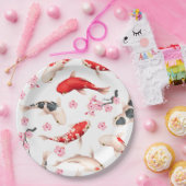 Beautiful Japanisch Floral Red Koi Fisch Pappteller (Party)