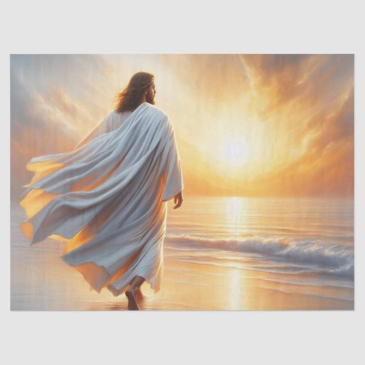 Beautiful Jesus by the Sea Tissue Paper Seidenpapier (Vorderseite)